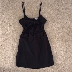 Lulus black tie front mini dress